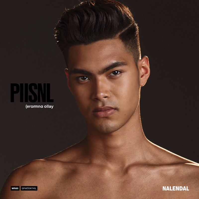 Filipino model with styled hair