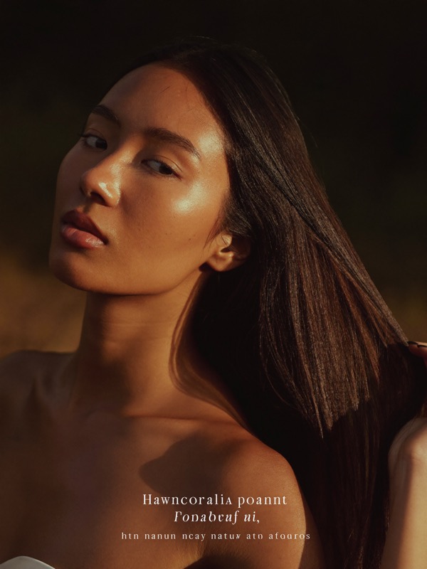 Vietnamese model with silky hair